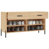 Schoenenbank 102x35x55 cm bewerkt hout sonoma eikenkleurig