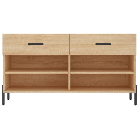 Schoenenbank 102x35x55 cm bewerkt hout sonoma eikenkleurig