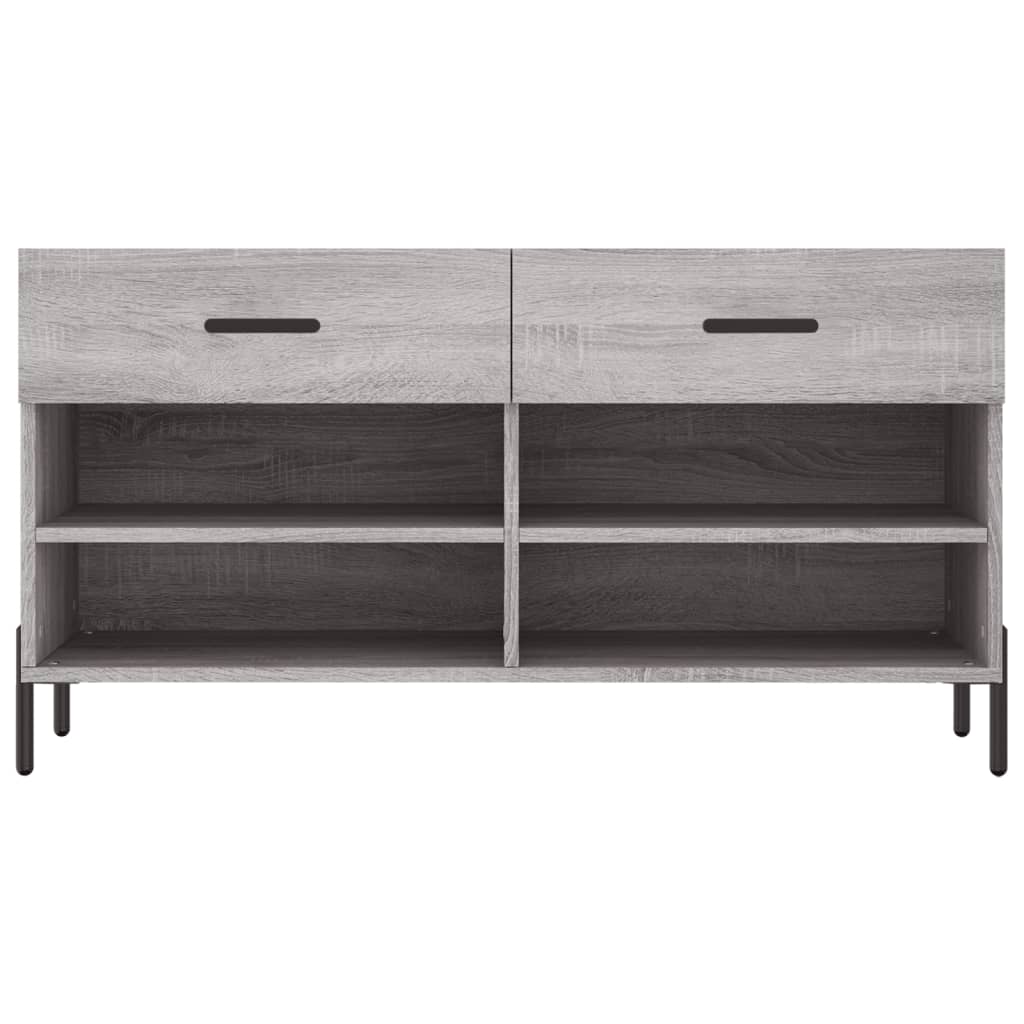 Schoenenbank 102x35x55 cm bewerkt hout grijs sonoma eikenkleur