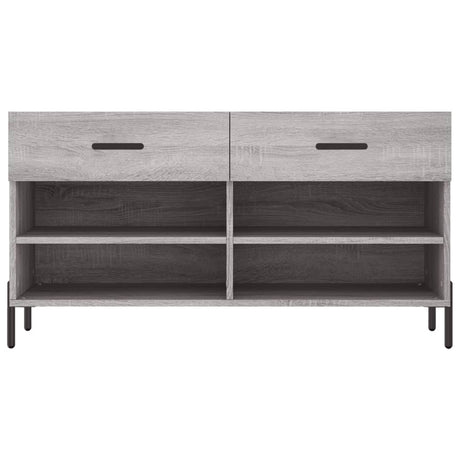 Schoenenbank 102x35x55 cm bewerkt hout grijs sonoma eikenkleur