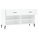 Schoenenbank 102x35x55 cm bewerkt hout wit