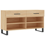 Schoenenbank 102x35x55 cm bewerkt hout sonoma eikenkleurig