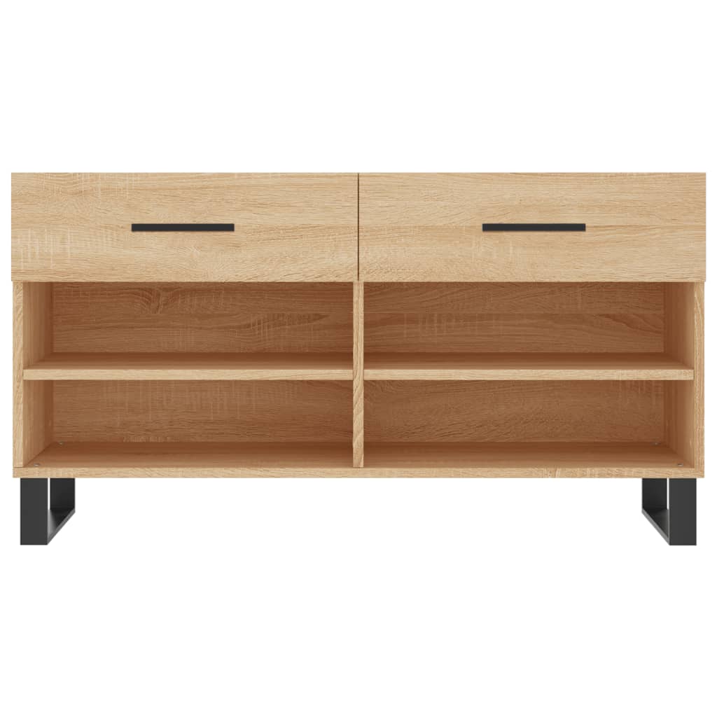 Schoenenbank 102x35x55 cm bewerkt hout sonoma eikenkleurig