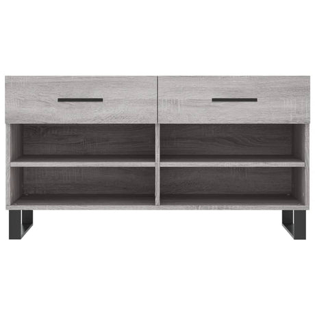 Schoenenbank 102x35x55 cm bewerkt hout grijs sonoma eikenkleur