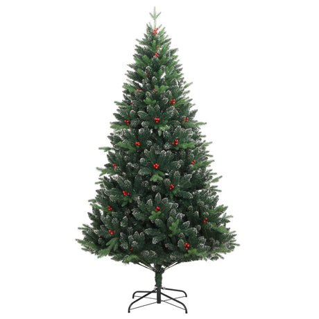 Kunstkerstboom met scharnieren en rode bessen 120 cm - AllerleiShop