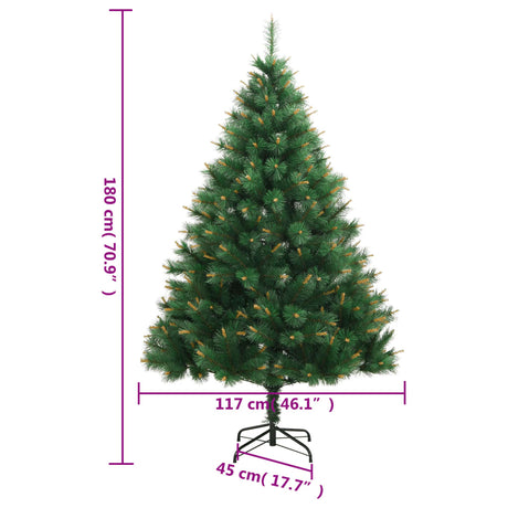 Kunstkerstboom met scharnieren en standaard 180 cm - AllerleiShop