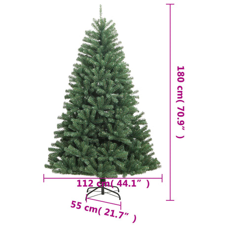 Kunstkerstboom met scharnieren en standaard 180 cm groen - AllerleiShop