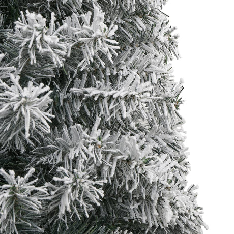 Kunstkerstboom smal met standaard en sneeuw 300 cm PVC - AllerleiShop