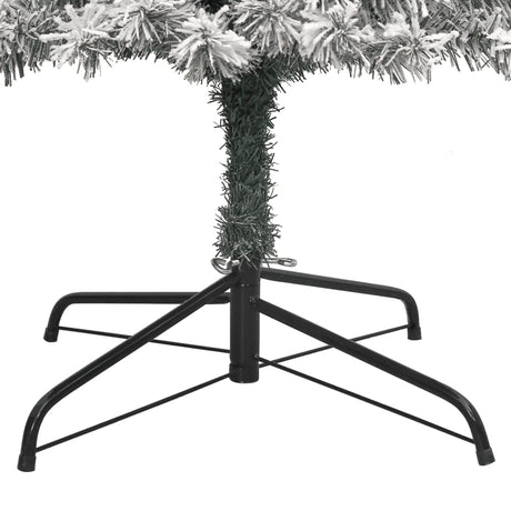 Kunstkerstboom smal met standaard en sneeuw 300 cm PVC - AllerleiShop