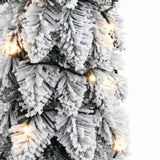 Kunstkerstboom met verlichting en sneeuw 45 LED's 90 cm - AllerleiShop