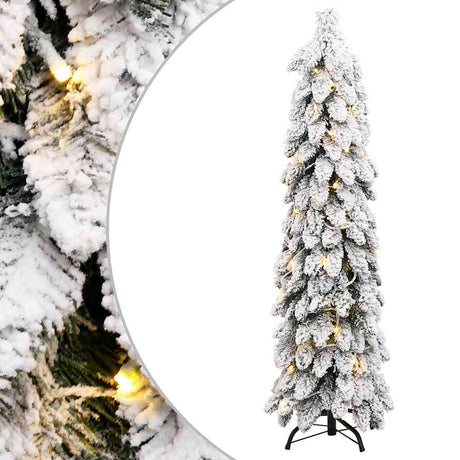 Kunstkerstboom met verlichting en sneeuw 60 LED's 120 cm - AllerleiShop