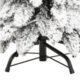 Kunstkerstboom met verlichting en sneeuw 130 LED's 210 cm - AllerleiShop