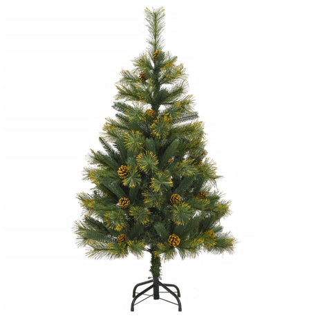 Kunstkerstboom met scharnieren en dennenappels 120 cm - AllerleiShop