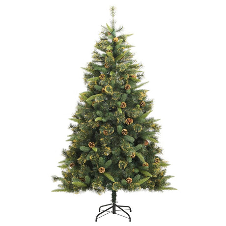 Kunstkerstboom met scharnieren en dennenappels 180 cm - AllerleiShop