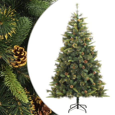 Kunstkerstboom met scharnieren en dennenappels 240 cm - AllerleiShop