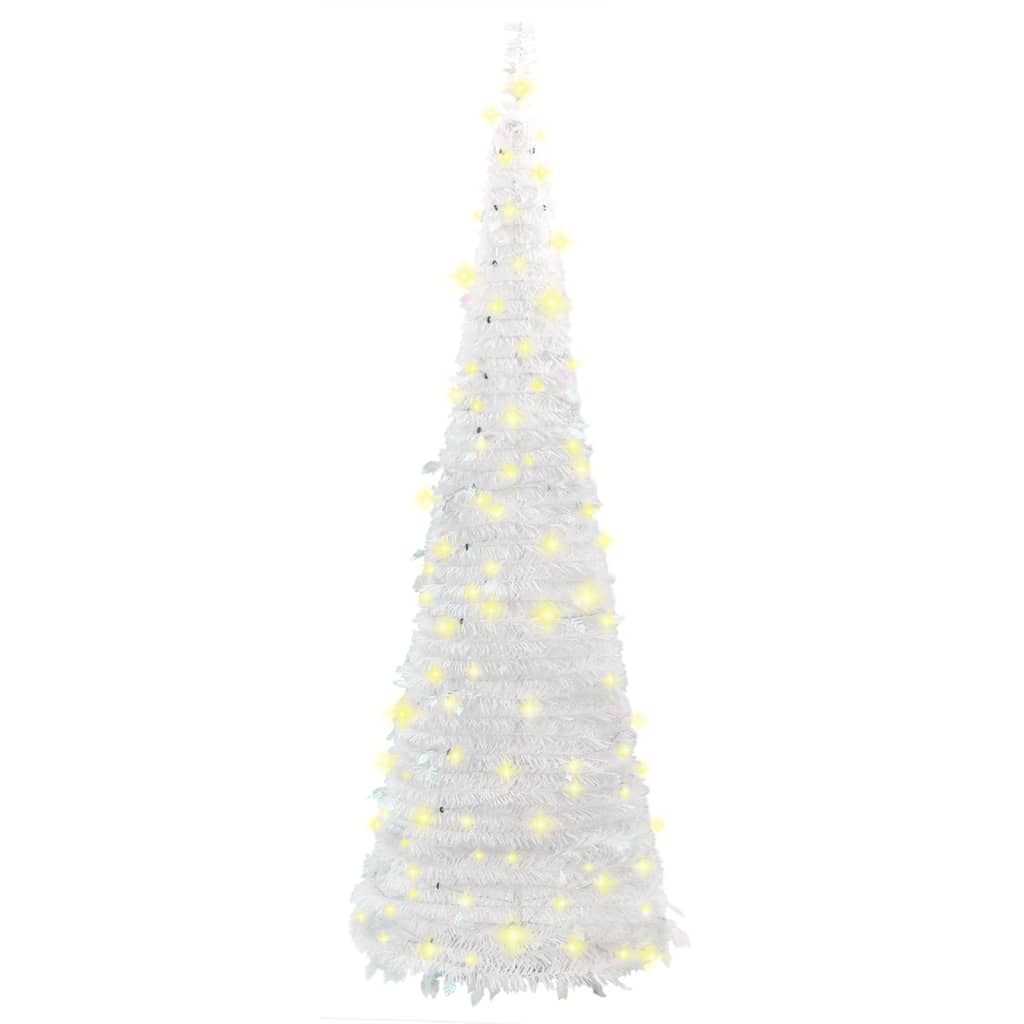 Kunstkerstboom pop-up 200 LED's 210 cm wit - AllerleiShop