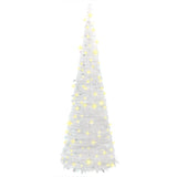 Kunstkerstboom pop-up 200 LED's 210 cm wit - AllerleiShop