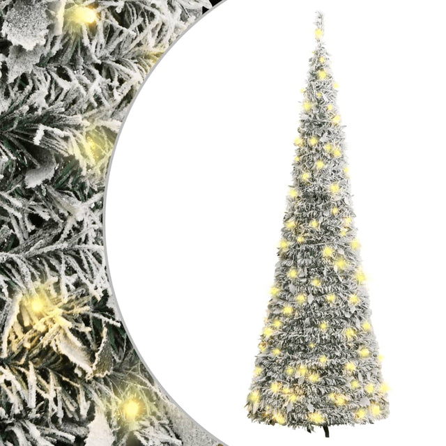 Kunstkerstboom pop-up met sneeuw 50 LED's 120 cm - AllerleiShop