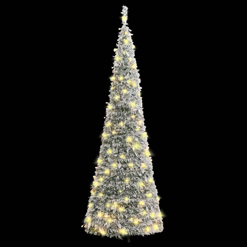 Kunstkerstboom pop-up met sneeuw 50 LED's 120 cm - AllerleiShop