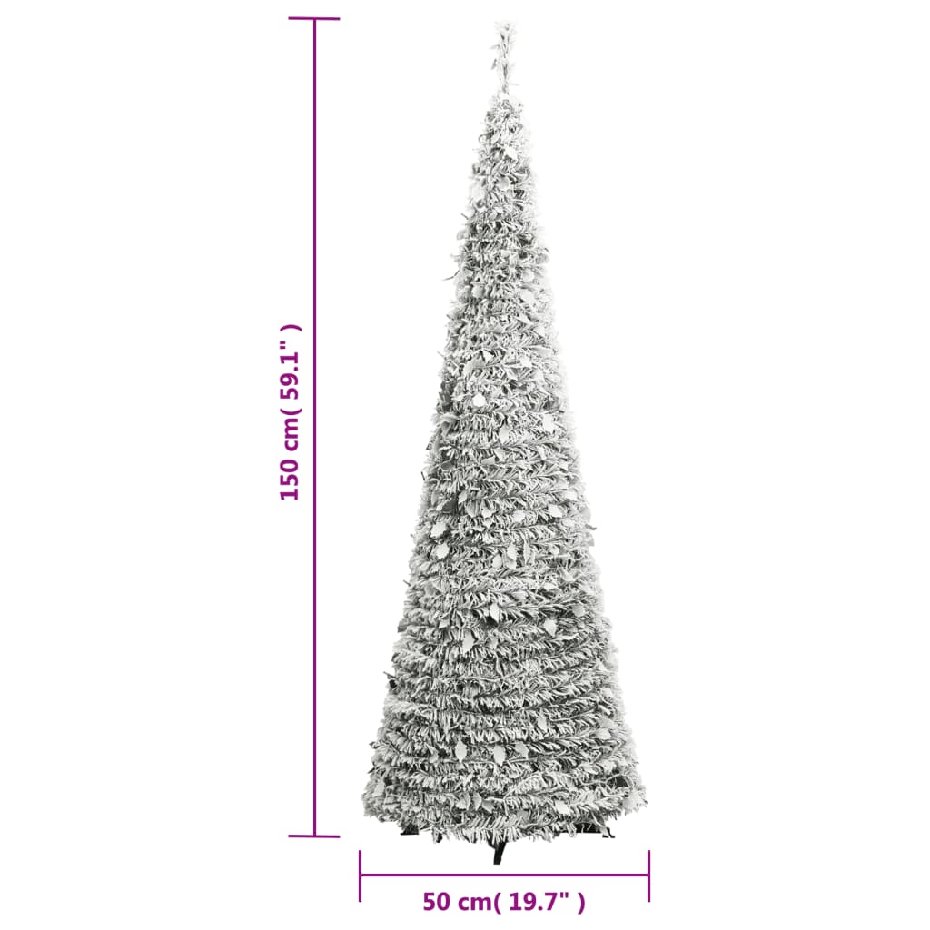 Kunstkerstboom pop-up met sneeuw 100 LED's 150 cm - AllerleiShop