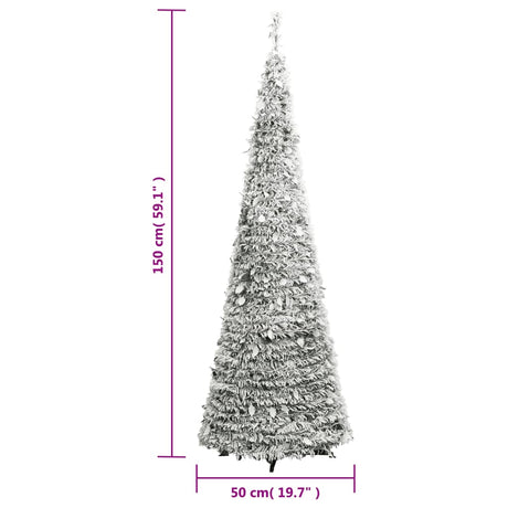 Kunstkerstboom pop-up met sneeuw 100 LED's 150 cm - AllerleiShop