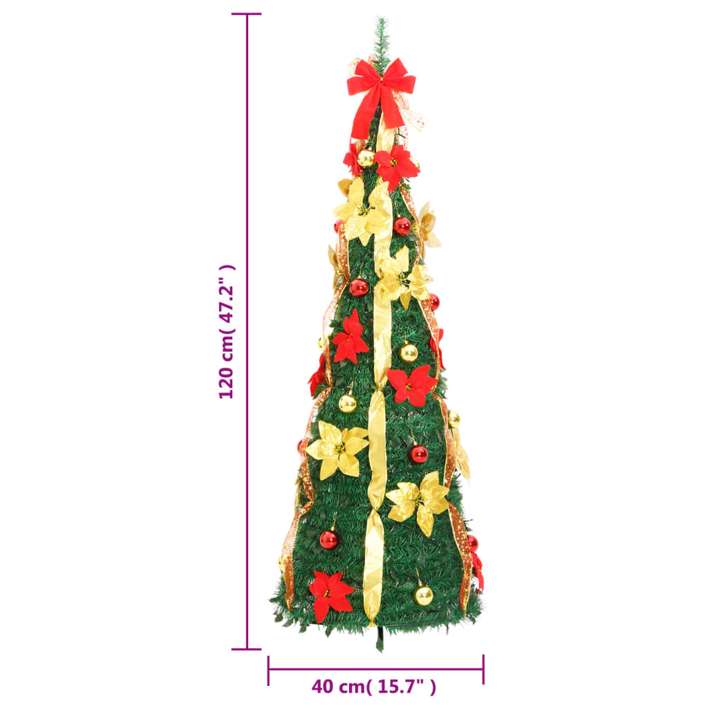 Kunstkerstboom pop-up 50 LED's 120 cm groen - AllerleiShop