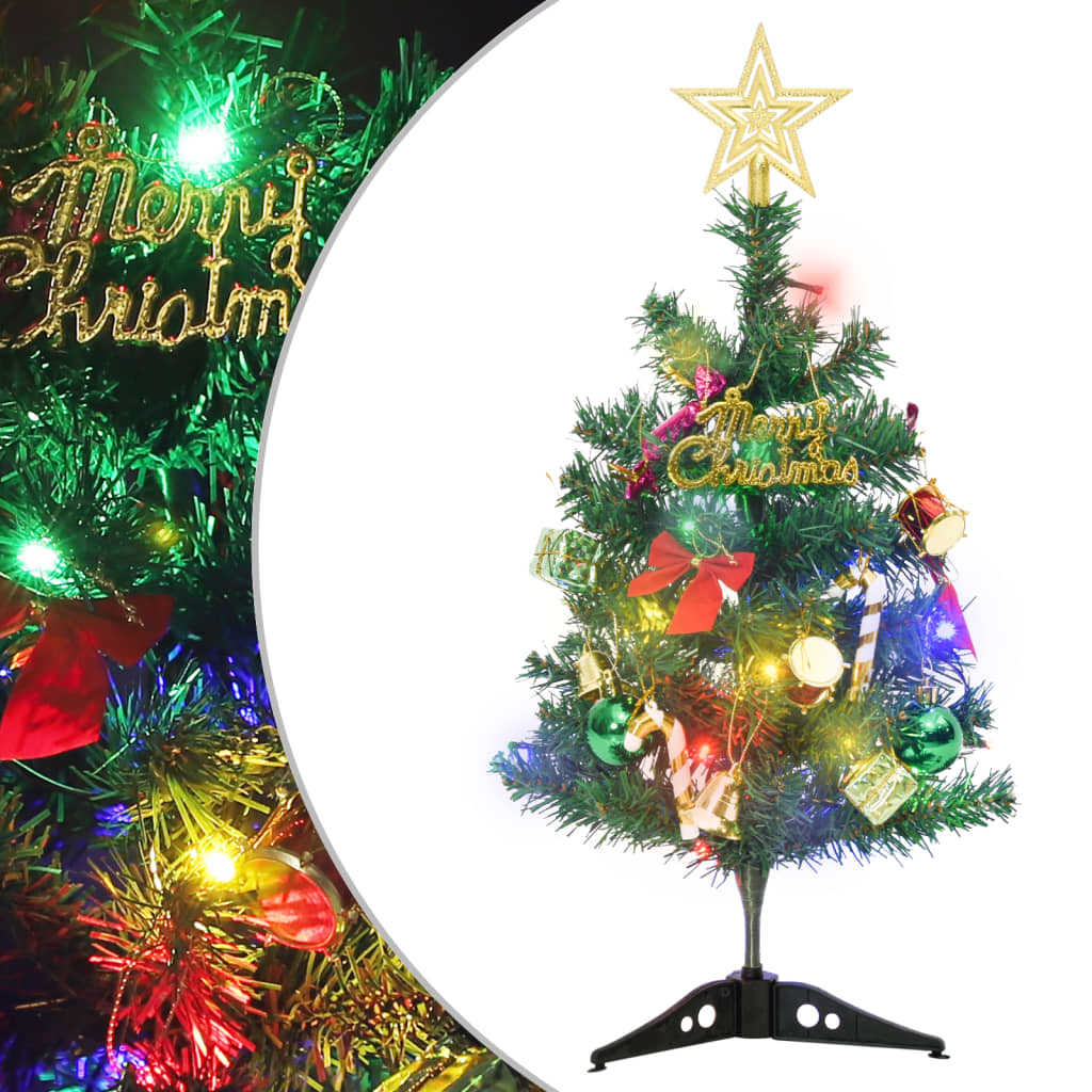 Kunstkerstboom met verlichting mini 30 LED's 60 cm groen - AllerleiShop