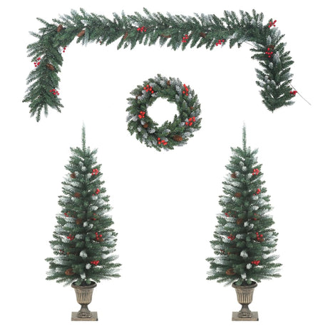 4-delige Kerstdeurdecoratieset PVC - AllerleiShop