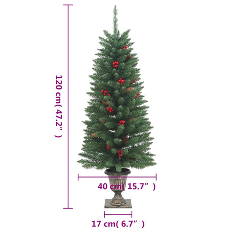 Kunstkerstbomen 2 st 100 LED's 120 cm groen - AllerleiShop