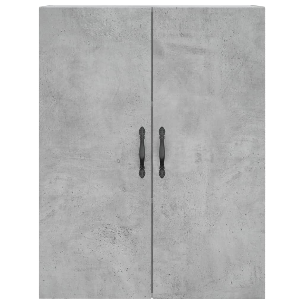 Hoge kast 69,5x34x180 cm bewerkt hout betongrijs - AllerleiShop