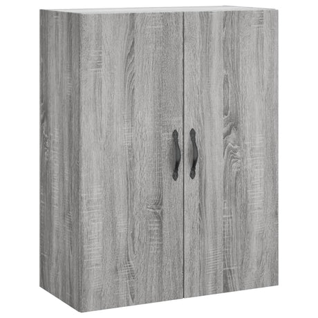 Hoge kast 69,5x34x180 cm bewerkt hout grijs sonoma eikenkleurig - AllerleiShop