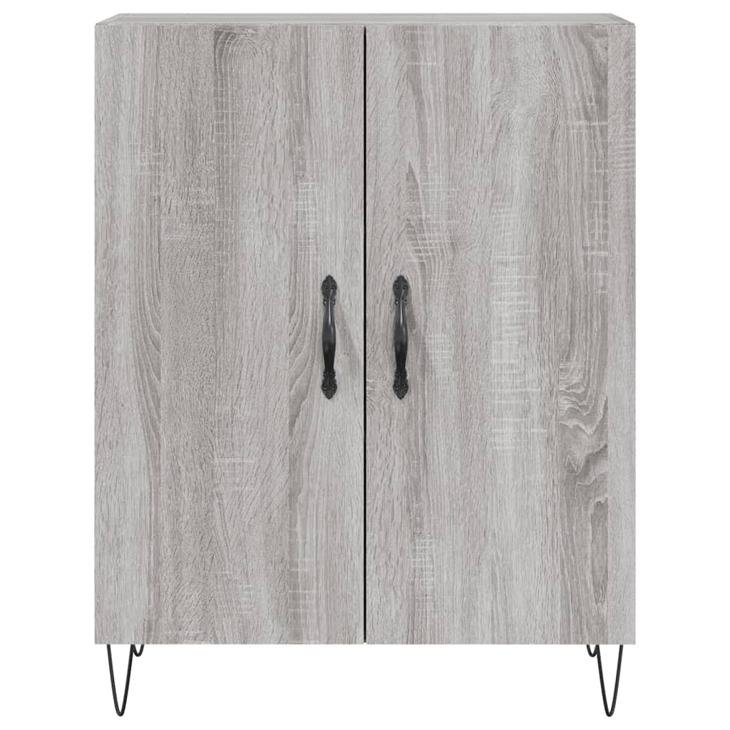 Hoge kast 69,5x34x180 cm bewerkt hout grijs sonoma eikenkleurig - AllerleiShop