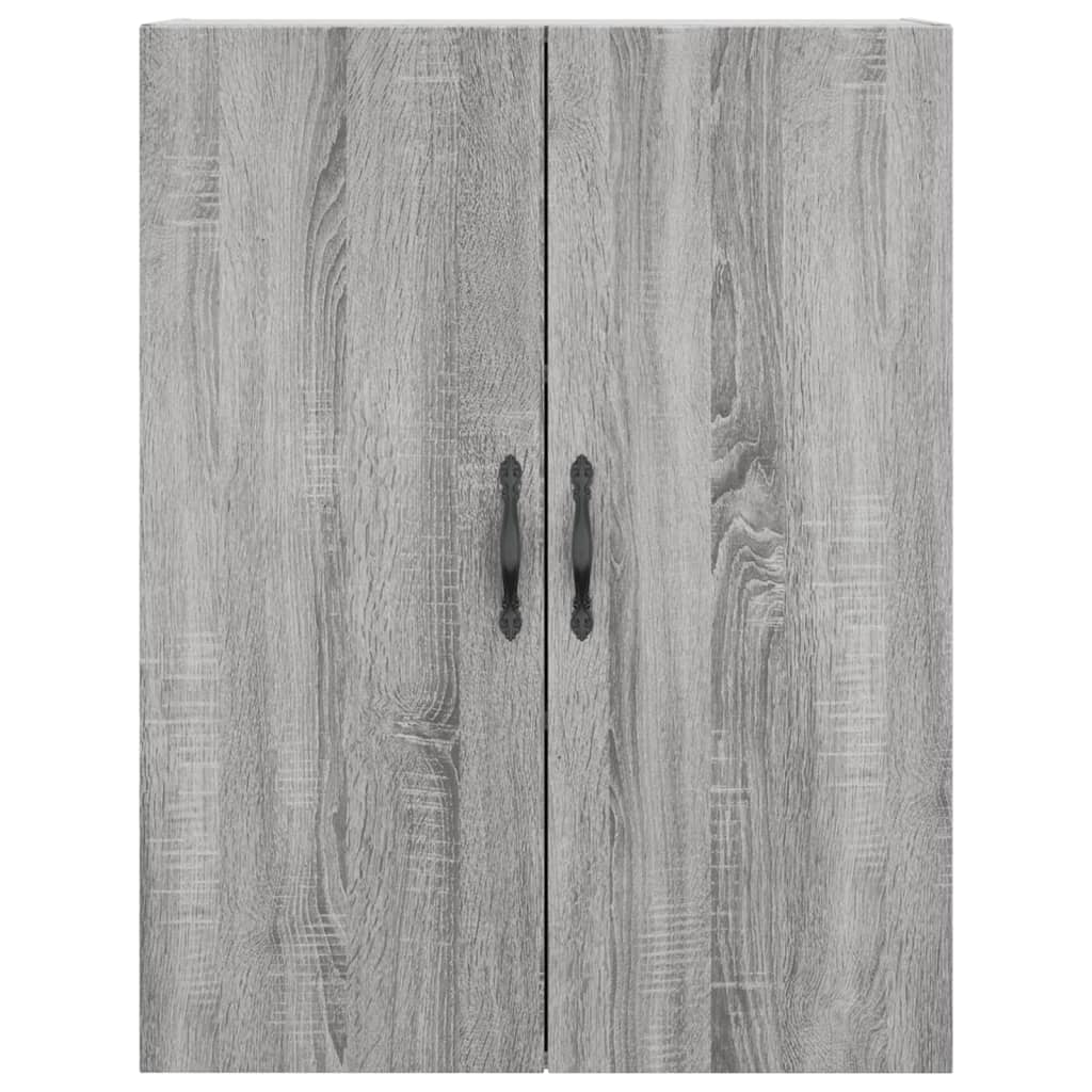 Hoge kast 69,5x34x180 cm bewerkt hout grijs sonoma eikenkleurig - AllerleiShop