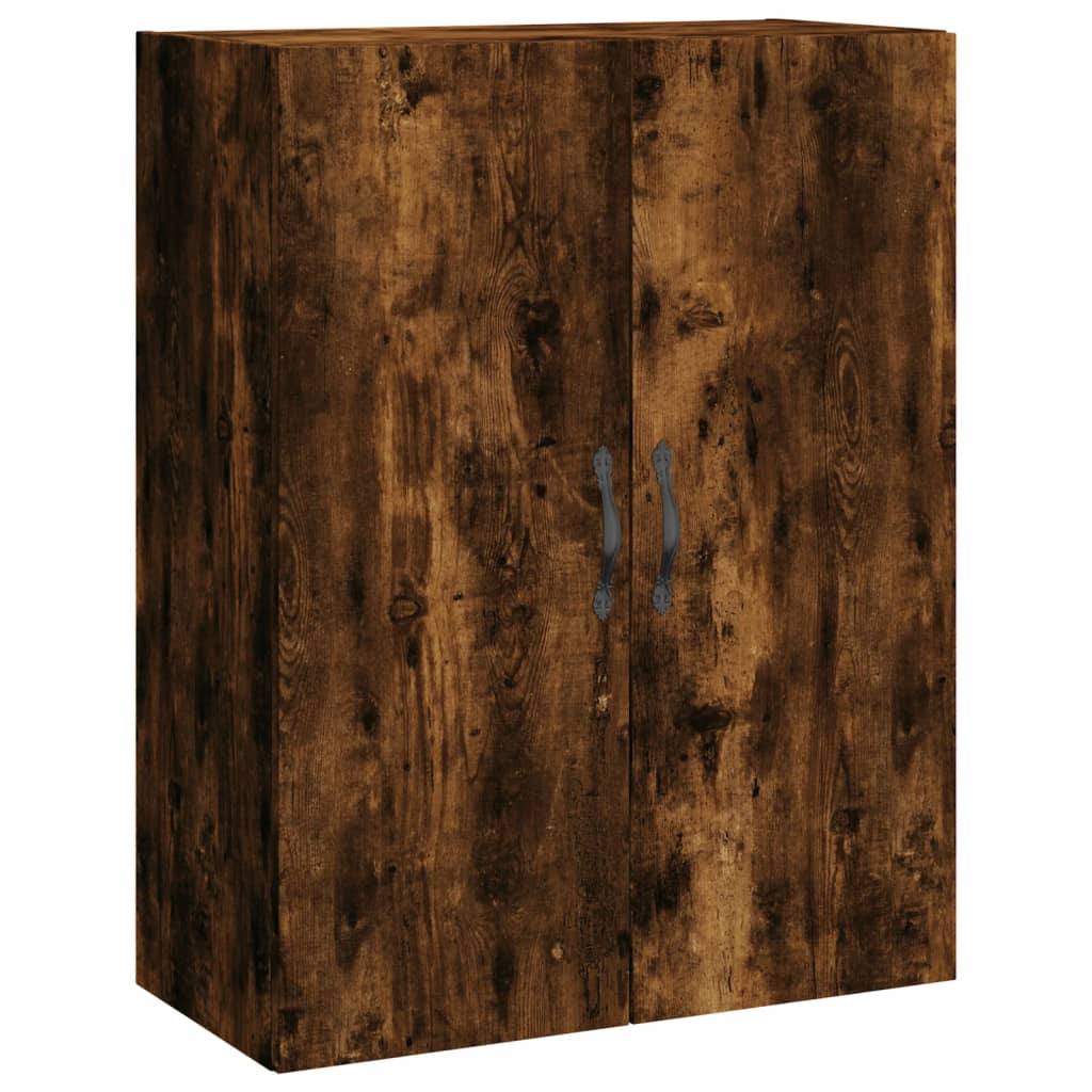 Hoge kast 69,5x34x180 cm bewerkt hout gerookt eikenkleurig - AllerleiShop