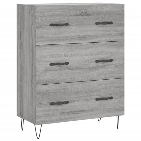 Hoge kast 69,5x34x180 cm bewerkt hout grijs sonoma eikenkleurig - AllerleiShop