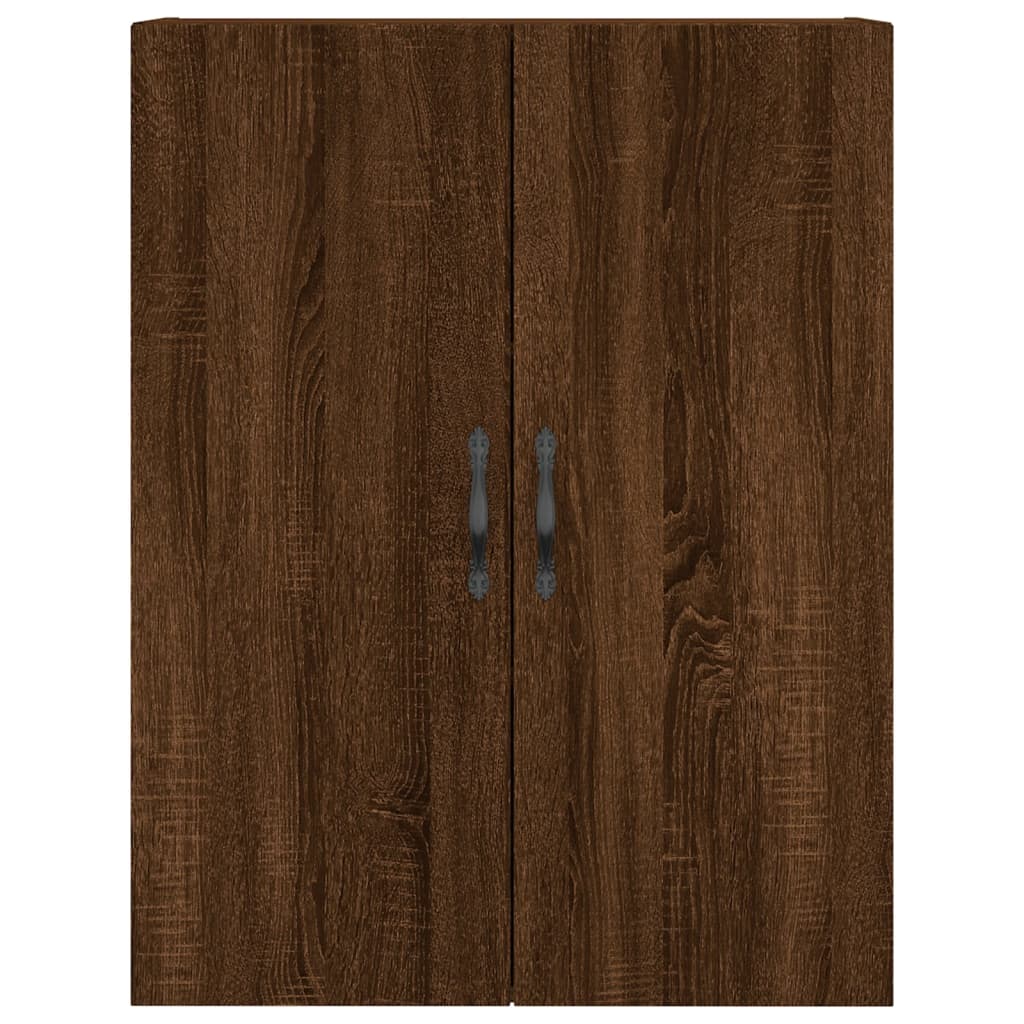 Hoge kast 69,5x34x180 cm bewerkt hout bruin eikenkleur - AllerleiShop