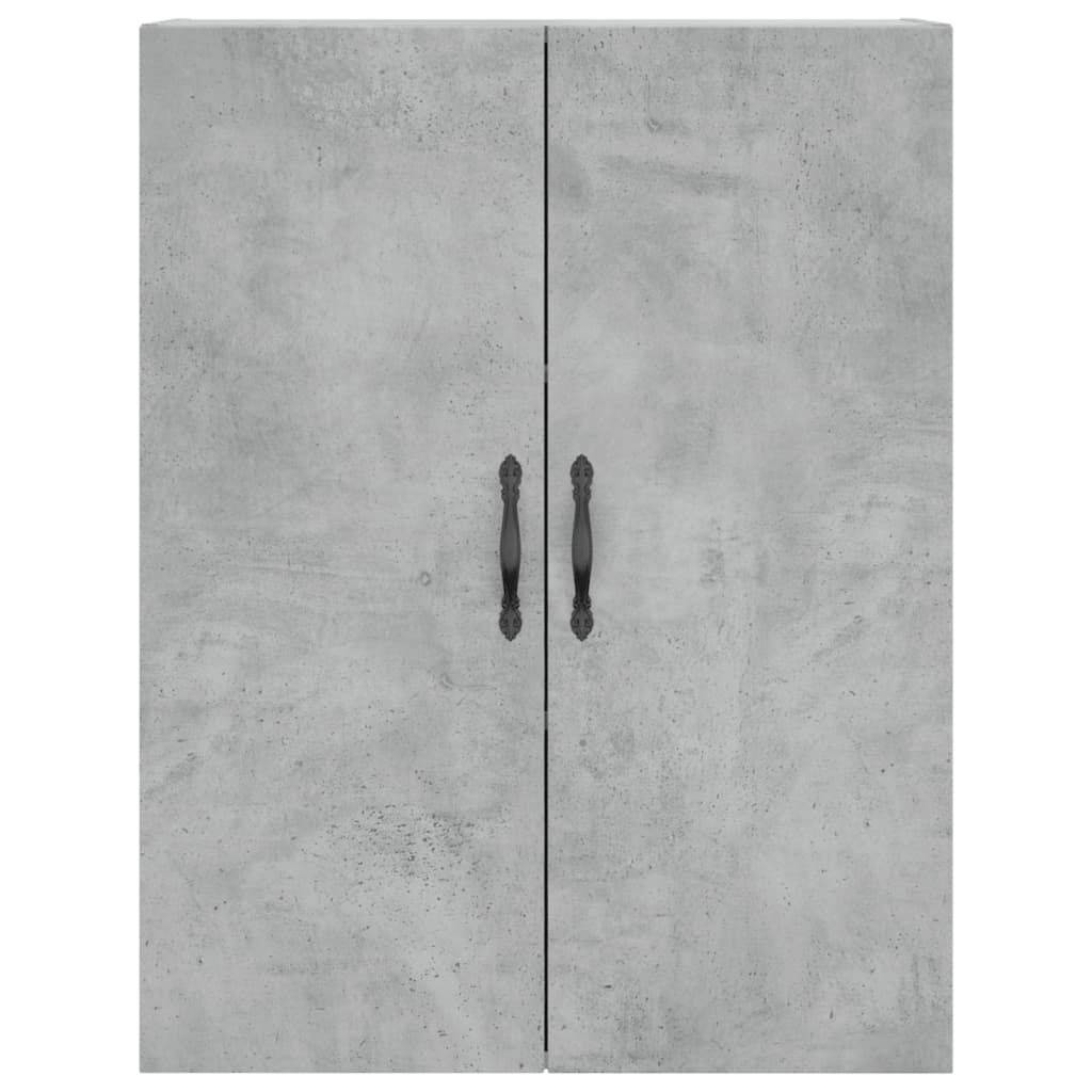 Hoge kast 69,5x34x180 cm bewerkt hout betongrijs - AllerleiShop