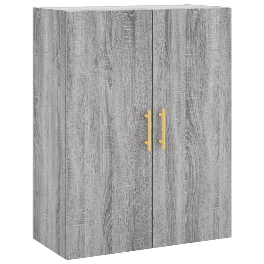 Hoge kast 69,5x34x180 cm bewerkt hout grijs sonoma eikenkleurig - AllerleiShop