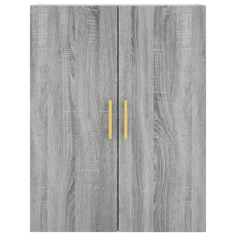 Hoge kast 69,5x34x180 cm bewerkt hout grijs sonoma eikenkleurig - AllerleiShop