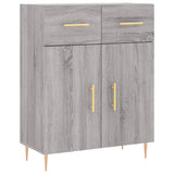 Hoge kast 69,5x34x180 cm bewerkt hout grijs sonoma eikenkleurig - AllerleiShop