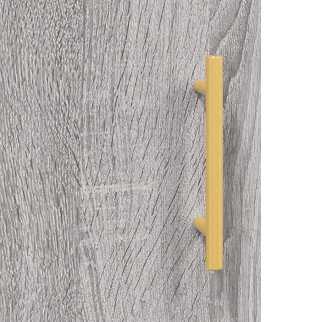 Hoge kast 69,5x34x180 cm bewerkt hout grijs sonoma eikenkleurig - AllerleiShop