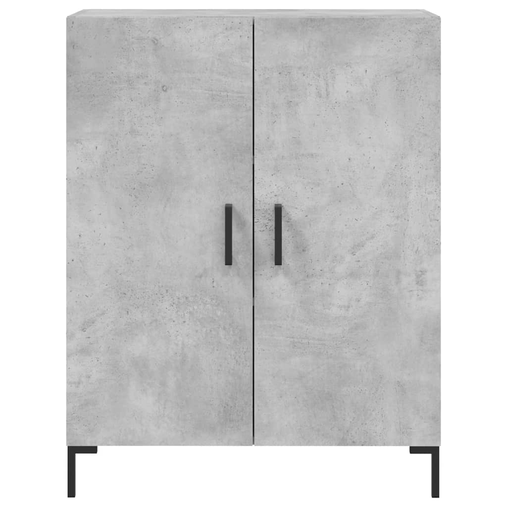 Hoge kast 69,5x34x180 cm bewerkt hout betongrijs - AllerleiShop