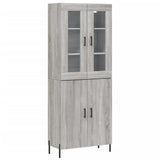 Hoge kast 69,5x34x180 cm bewerkt hout grijs sonoma eikenkleurig - AllerleiShop