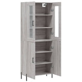 Hoge kast 69,5x34x180 cm bewerkt hout grijs sonoma eikenkleurig - AllerleiShop