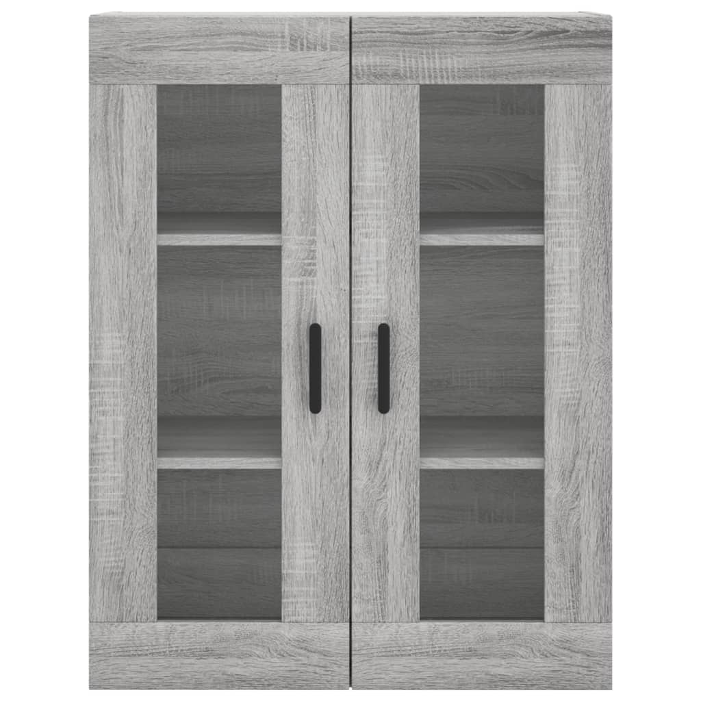 Hoge kast 69,5x34x180 cm bewerkt hout grijs sonoma eikenkleurig - AllerleiShop