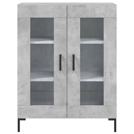 Hoge kast 69,5x34x180 cm bewerkt hout betongrijs - AllerleiShop