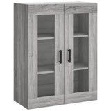 Hoge kast 69,5x34x180 cm bewerkt hout grijs sonoma eikenkleurig - AllerleiShop