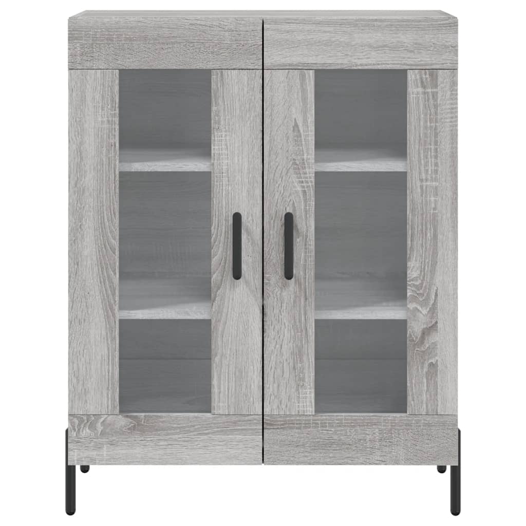 Hoge kast 69,5x34x180 cm bewerkt hout grijs sonoma eikenkleurig - AllerleiShop