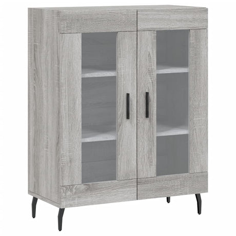 Hoge kast 69,5x34x180 cm bewerkt hout grijs sonoma eikenkleurig - AllerleiShop