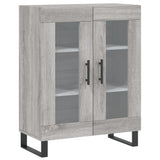 Hoge kast 69,5x34x180 cm bewerkt hout grijs sonoma eikenkleurig - AllerleiShop